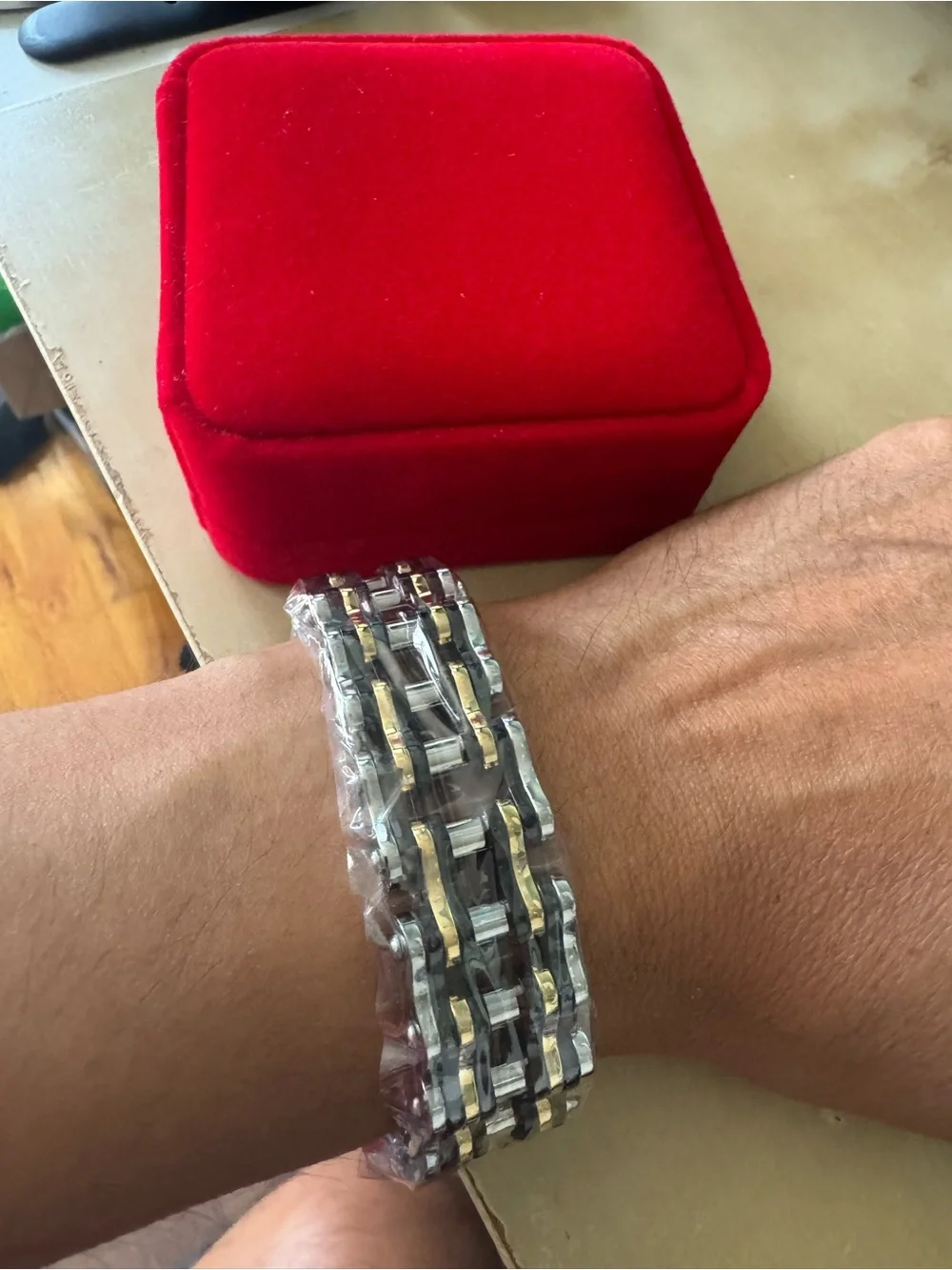 Men's Two-Tone Stainless Steel Bracelet - Silver & Gold